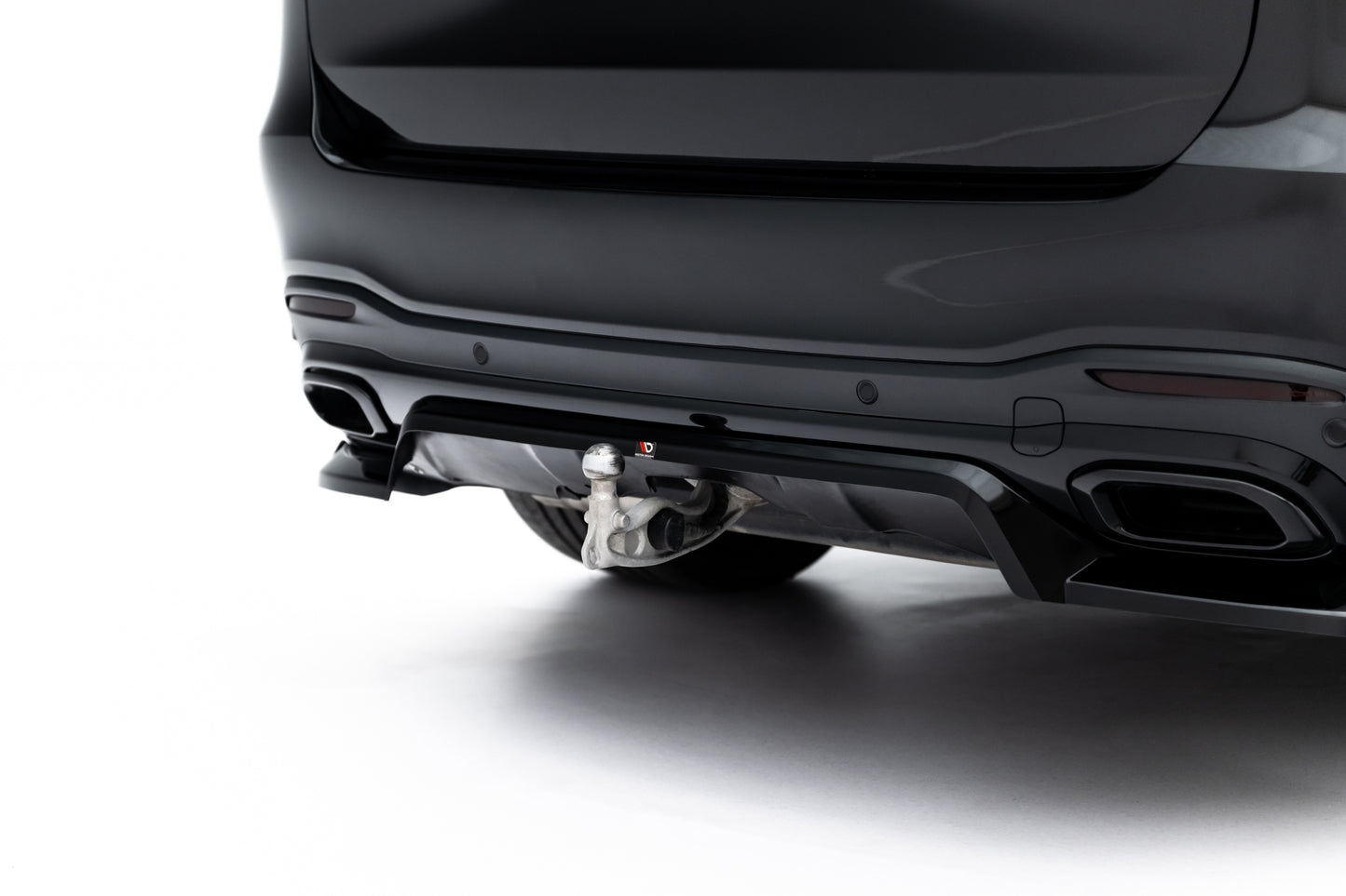 Mittlerer Cup Diffusor DTM Look Heck Ansatz für Mercedes-Benz GLS AMG-Line X167 Facelift schwarz Hochglanz