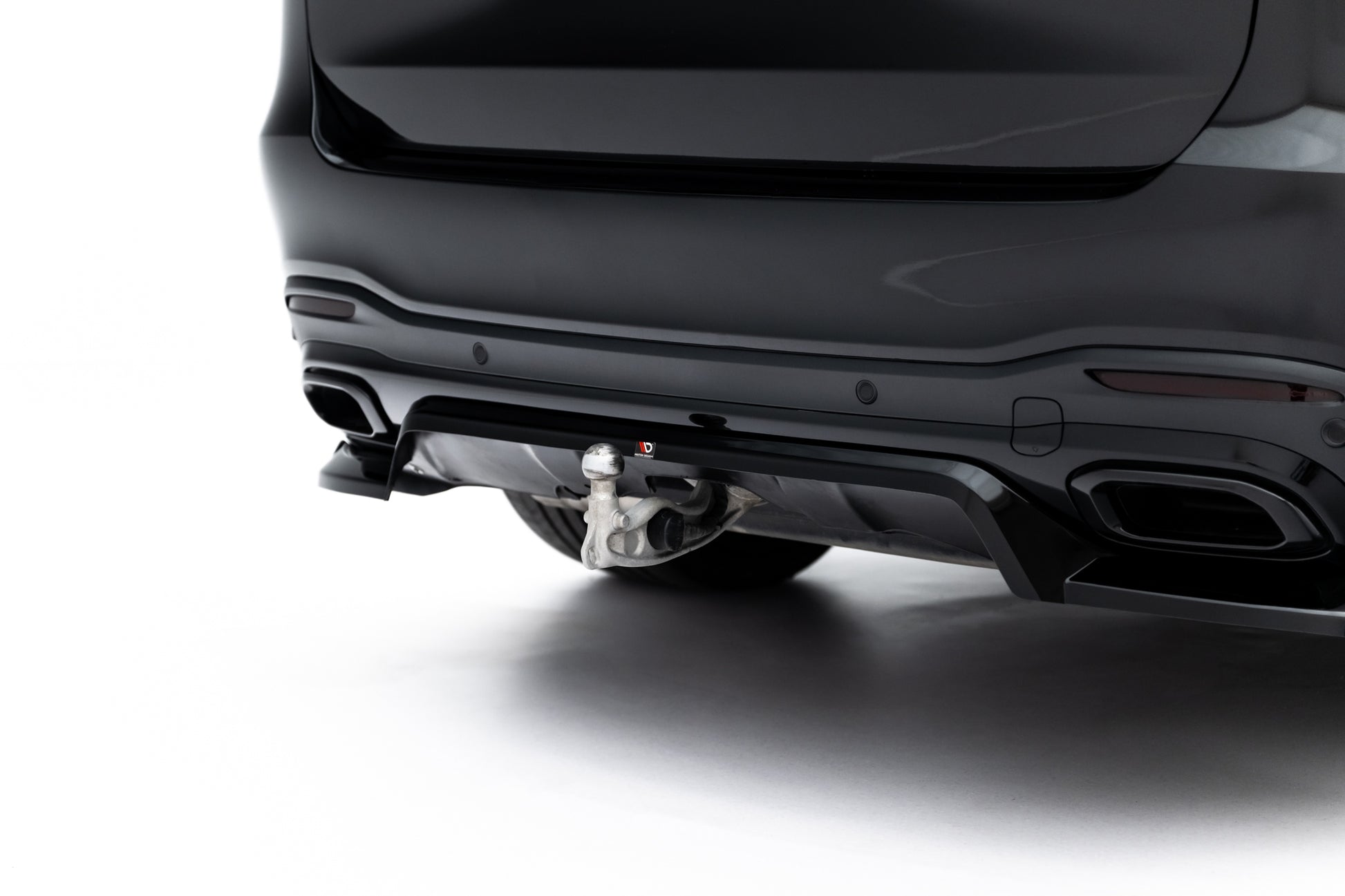 Mittlerer Cup Diffusor DTM Look Heck Ansatz für Mercedes-Benz GLS AMG-Line X167 Facelift schwarz Hochglanz