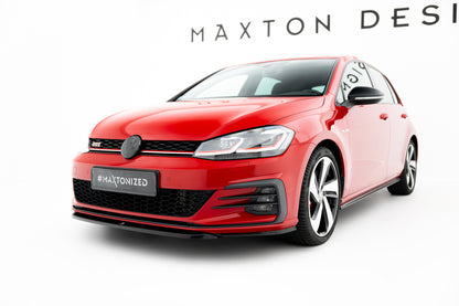 Front Ansatz V.5 für VW Golf GTI Mk7 Facelift schwarz Hochglanz