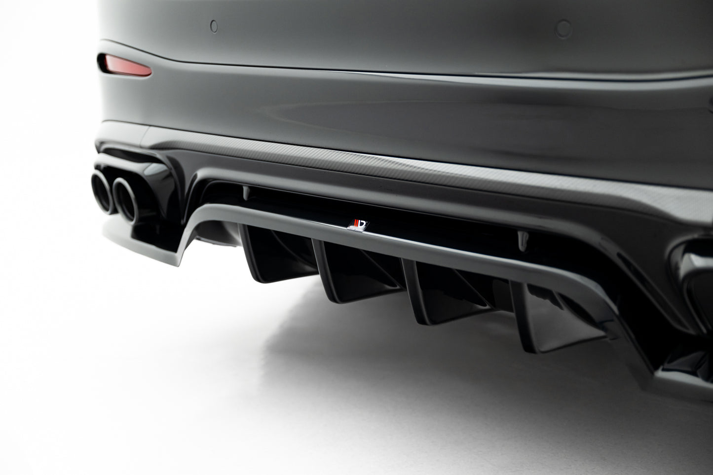 Mittlerer Cup Diffusor DTM Look Heck Ansatz für Mercedes-AMG GLC 43 X254 schwarz Hochglanz