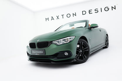 Front Ansatz für BMW 4er Cabrio / Coupe F33 / F32 schwarz Hochglanz