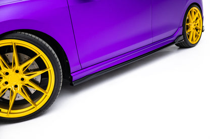 Seitenschweller Ansatz für V.4 VW Golf R  Mk8 / Mk8 Facelift schwarz Hochglanz