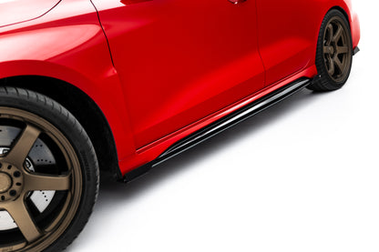 Street Pro Seitenschweller Ansatz + Flaps für Audi RS3 Limousine 8Y Facelift schwarz Hochglanz
