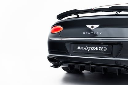 Mittlerer Cup Diffusor DTM Look Heck Ansatz für Bentley Continental GT Coupe Mk3 schwarz Hochglanz