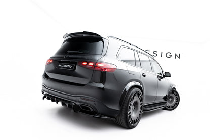 Mittlerer Cup Diffusor DTM Look Heck Ansatz für Mercedes-Benz GLS AMG-Line X167 Facelift schwarz Hochglanz