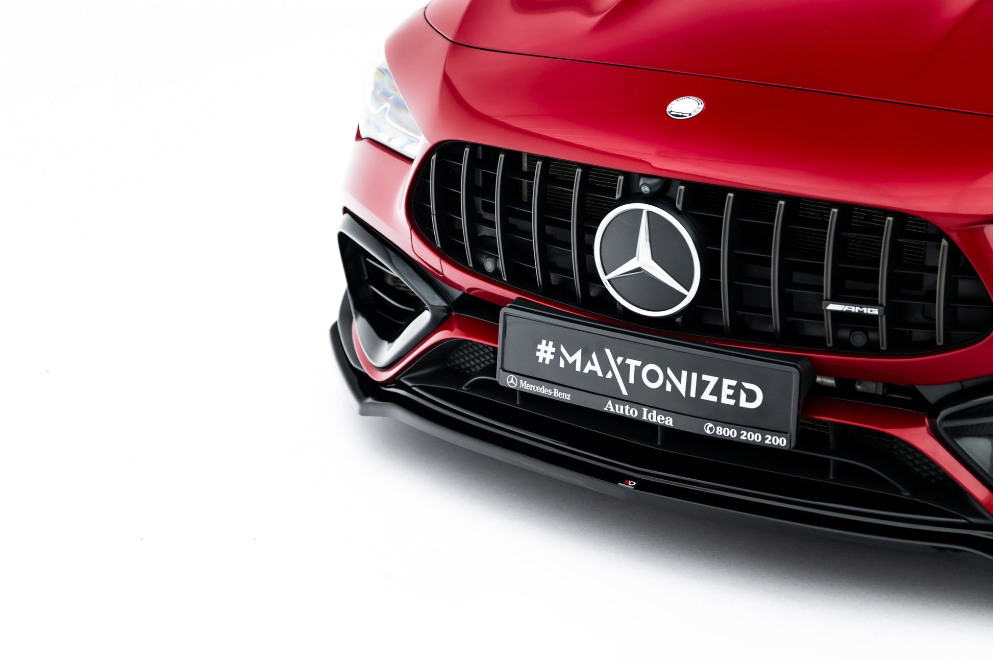 Front Ansatz V.4 für Mercedes-AMG CLA 45 Aero C118 schwarz Hochglanz