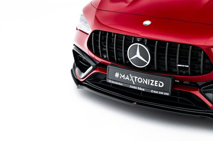 Front Ansatz V.4 für Mercedes-AMG CLA 45 Aero C118 schwarz Hochglanz