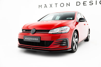 Front Ansatz V.3 für VW Golf GTI Mk7 Facelift schwarz Hochglanz