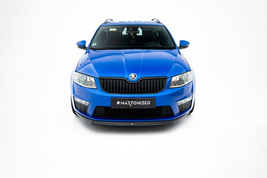 Front Ansatz V.2 für Skoda Octavia RS Mk3  schwarz Hochglanz