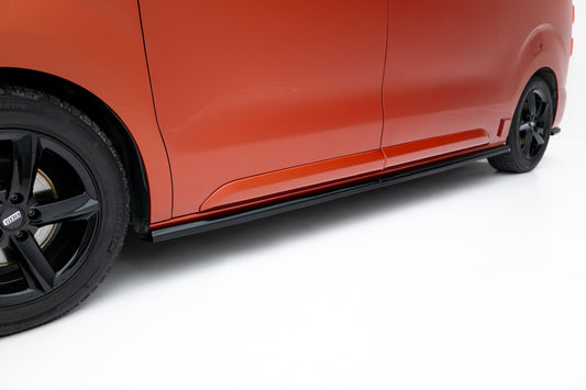 Seitenschweller Ansatz für Peugeot Partner Maxi Mk3 schwarz Hochglanz