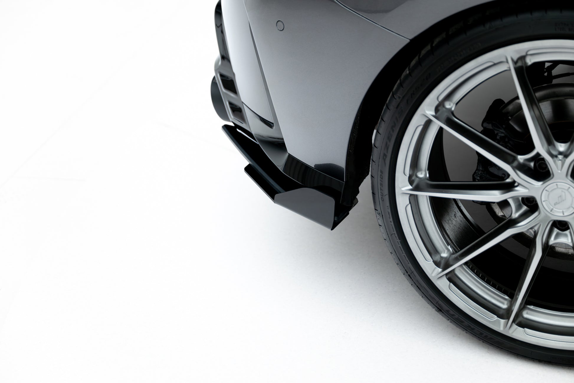 Street Pro Heck Ansatz Flaps Diffusor V.2 + Flaps für BMW 1er M-Paket F70 schwarz Hochglanz