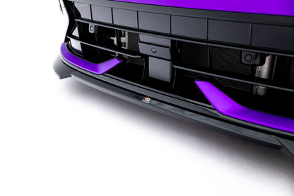 Front Ansatz V.4 für VW Golf R Mk8 Facelift schwarz Hochglanz