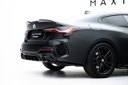 Heck Ansatz Flaps Diffusor V.7 für BMW 4er M-Paket G22 / G23 / G22 Facelift / G23 Facelift schwarz Hochglanz