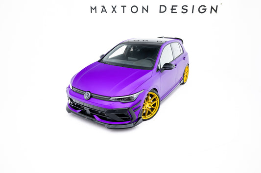 Front Ansatz V.4 für VW Golf R Mk8 Facelift schwarz Hochglanz
