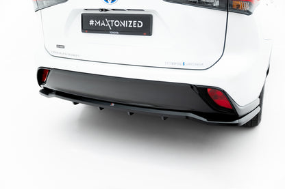 Mittlerer Cup Diffusor DTM Look Heck Ansatz für Toyota Highlander Mk4 schwarz Hochglanz