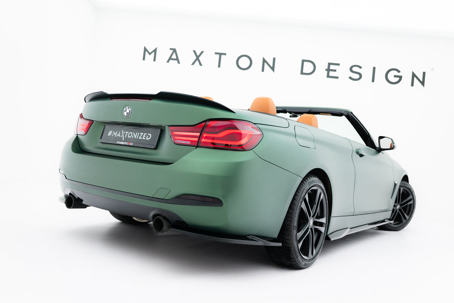 Spoiler CAP für BMW 4er Cabrio F33 schwarz Hochglanz