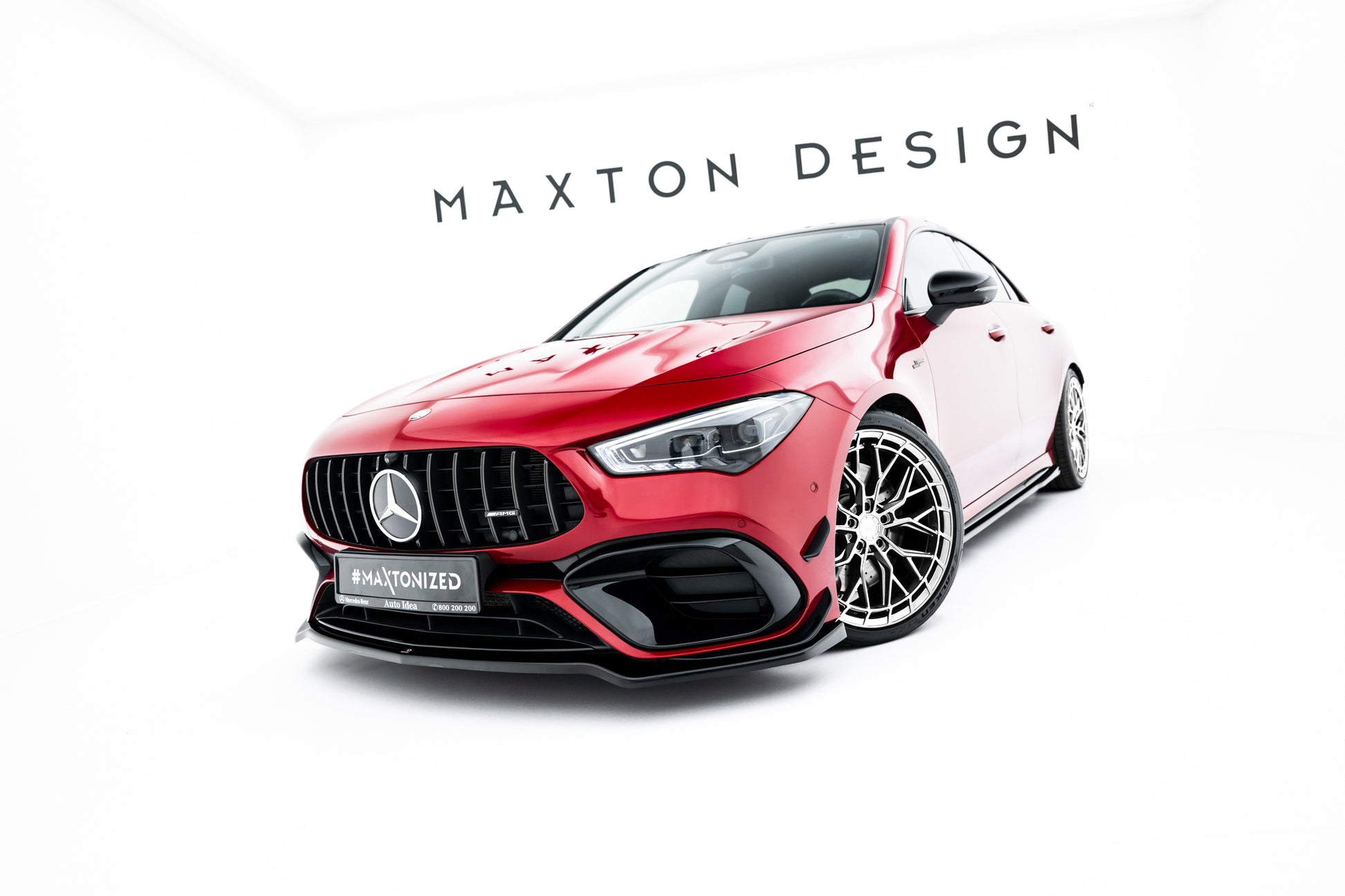 Front Ansatz V.4 für Mercedes-AMG CLA 45 Aero C118 schwarz Hochglanz