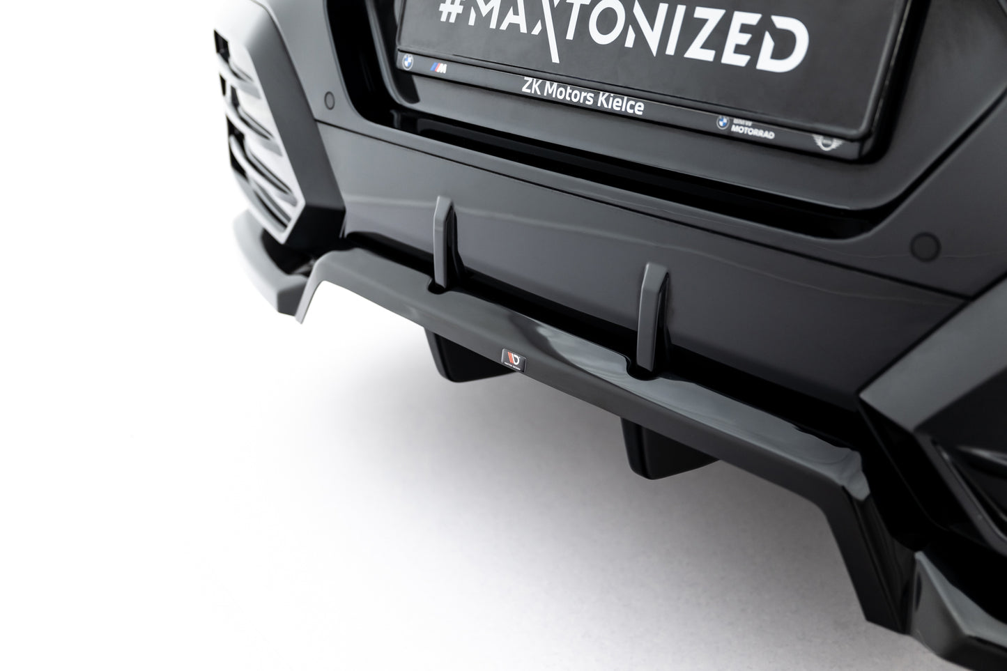 Mittlerer Cup Diffusor DTM Look Heck Ansatz für BMW X2 M-Paket U10 schwarz Hochglanz