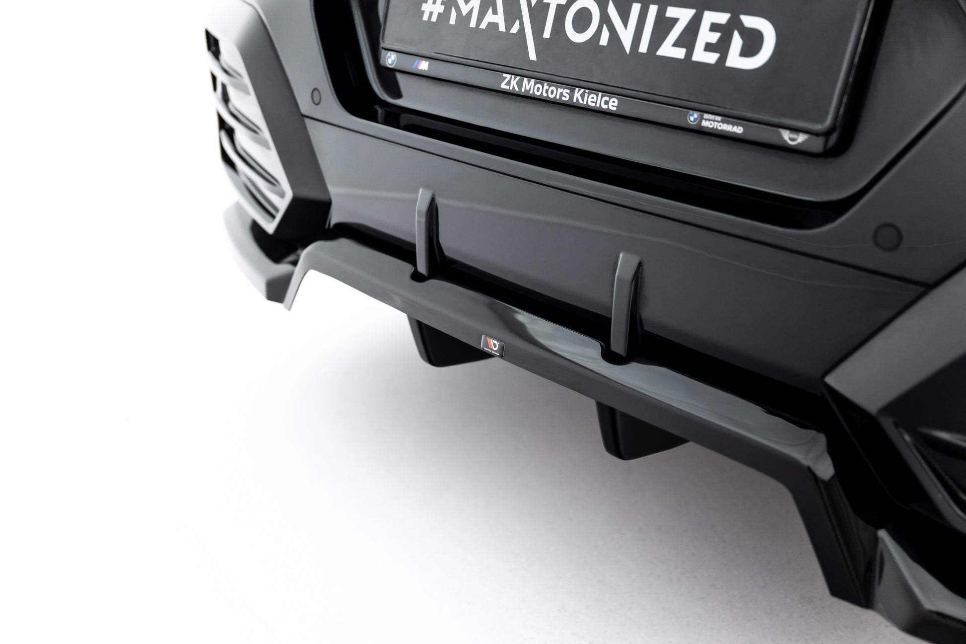 Mittlerer Cup Diffusor DTM Look Heck Ansatz für BMW X2 M-Paket U10 schwarz Hochglanz