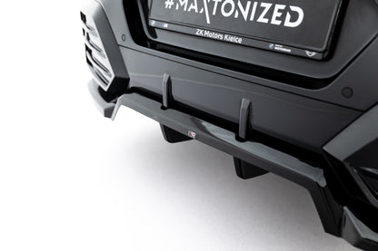 Mittlerer Cup Diffusor DTM Look Heck Ansatz für BMW X2 M-Paket U10 schwarz Hochglanz