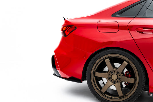 Street Pro Heckschürze + Flaps für Audi RS3 Limousine 8Y Facelift schwarz Hochglanz