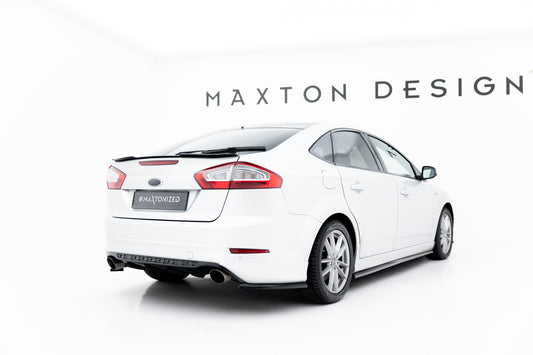Heck Ansatz Flaps Diffusor für Ford Mondeo ST-Line Limousine Mk4 Facelift schwarz Hochglanz