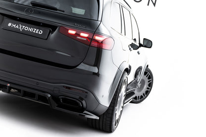 Mittlerer Cup Diffusor DTM Look Heck Ansatz für Mercedes-Benz GLS AMG-Line X167 Facelift schwarz Hochglanz