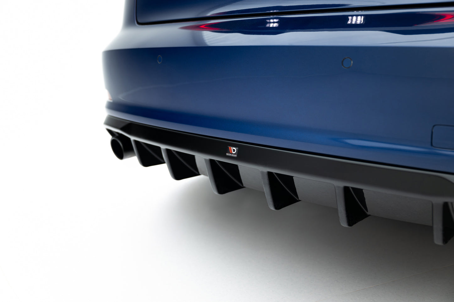 Diffusor Heck Ansatz für Audi A3 Limousine 8V  (Einzelauspuff li. re.)