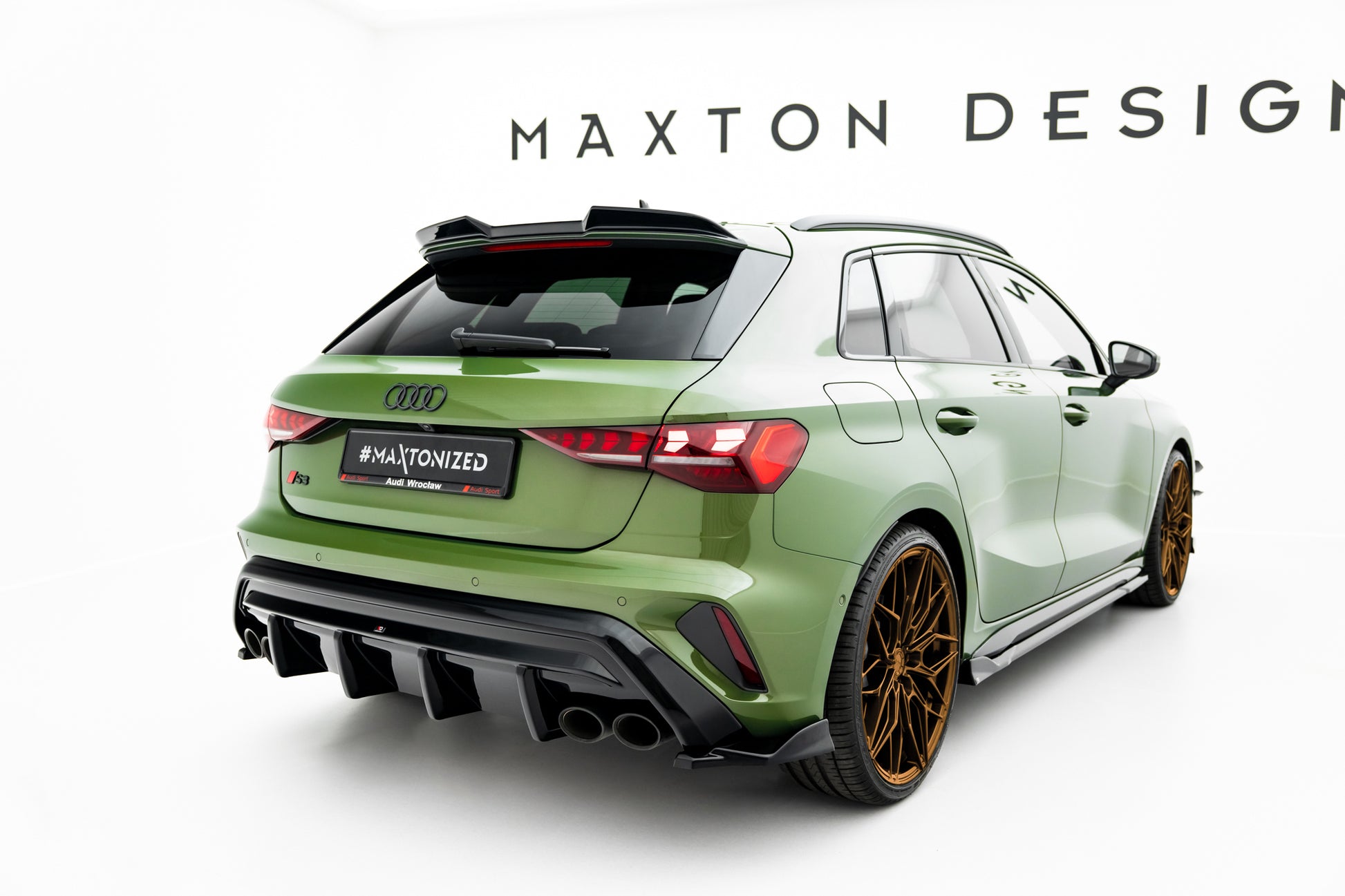 Diffusor Heck Ansatz für Audi S3 Sportback 8Y Facelift