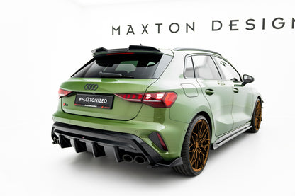 Diffusor Heck Ansatz für Audi S3 Sportback 8Y Facelift