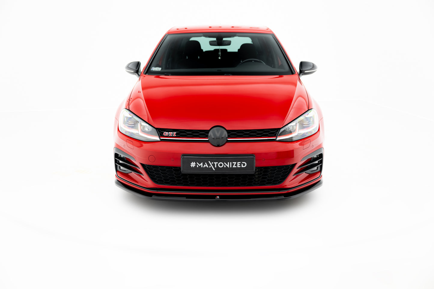 Front Ansatz V.3 für VW Golf GTI Mk7 Facelift schwarz Hochglanz