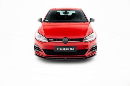 Front Ansatz V.3 für VW Golf GTI Mk7 Facelift schwarz Hochglanz