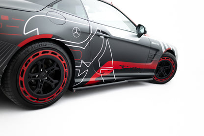 Seitenschweller Ansatz für Mercedes-Benz SL 63 AMG R231 schwarz Hochglanz