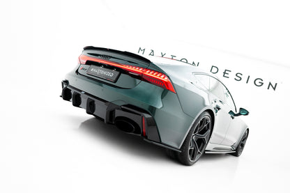 Prepreg Carbon Fiber Diffusor Heck Ansatz für Audi RS7 C8   (version mit towbar)
