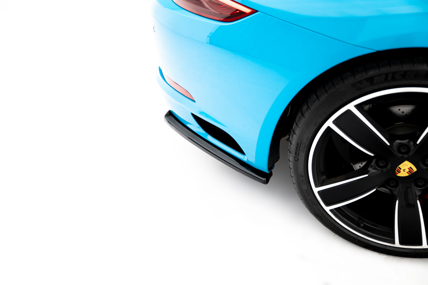 Heck Ansatz Flaps Diffusor für Porsche 911 Carrera 991 schwarz Hochglanz