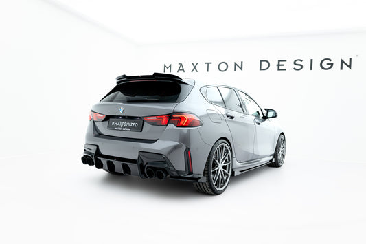 Street Pro Heck Ansatz Flaps Diffusor V.2 + Flaps für BMW 1er M-Paket F70 schwarz Hochglanz