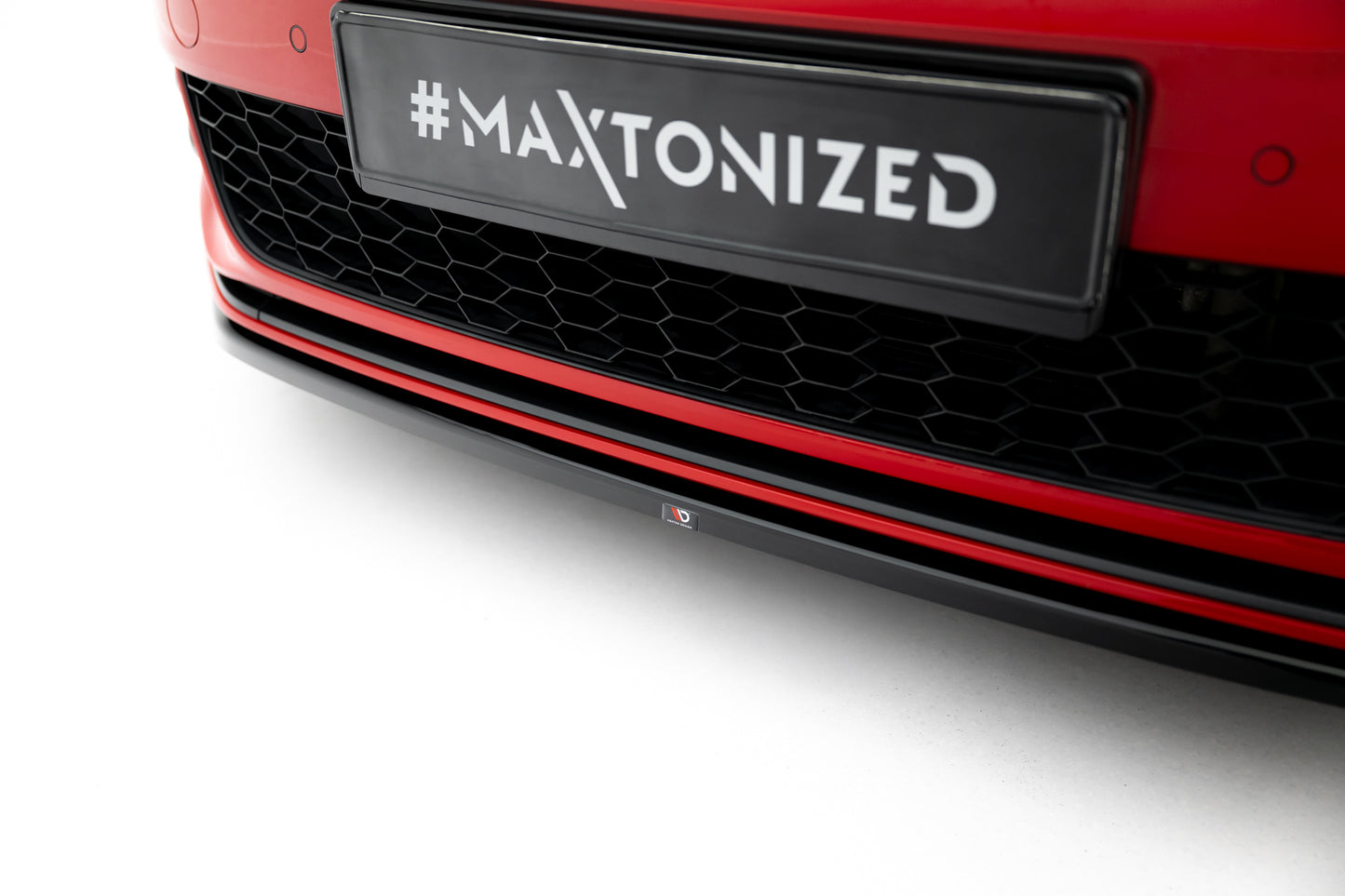 Front Ansatz V.4 für VW Golf GTI Mk7 Facelift schwarz Hochglanz