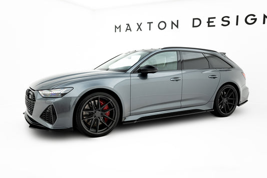 Seitenschweller Ansatz für V.1 für Audi RS6 C8 schwarz Hochglanz