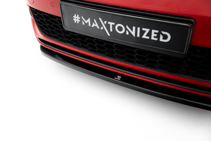 Front Ansatz V.5 für VW Golf GTI Mk7 Facelift schwarz Hochglanz