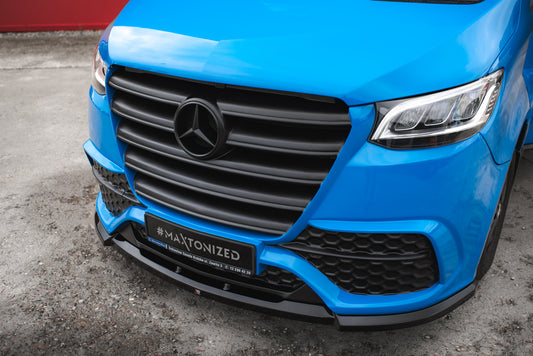 Front Ansatz für Mercedes-Benz Sprinter Mk3 schwarz Hochglanz