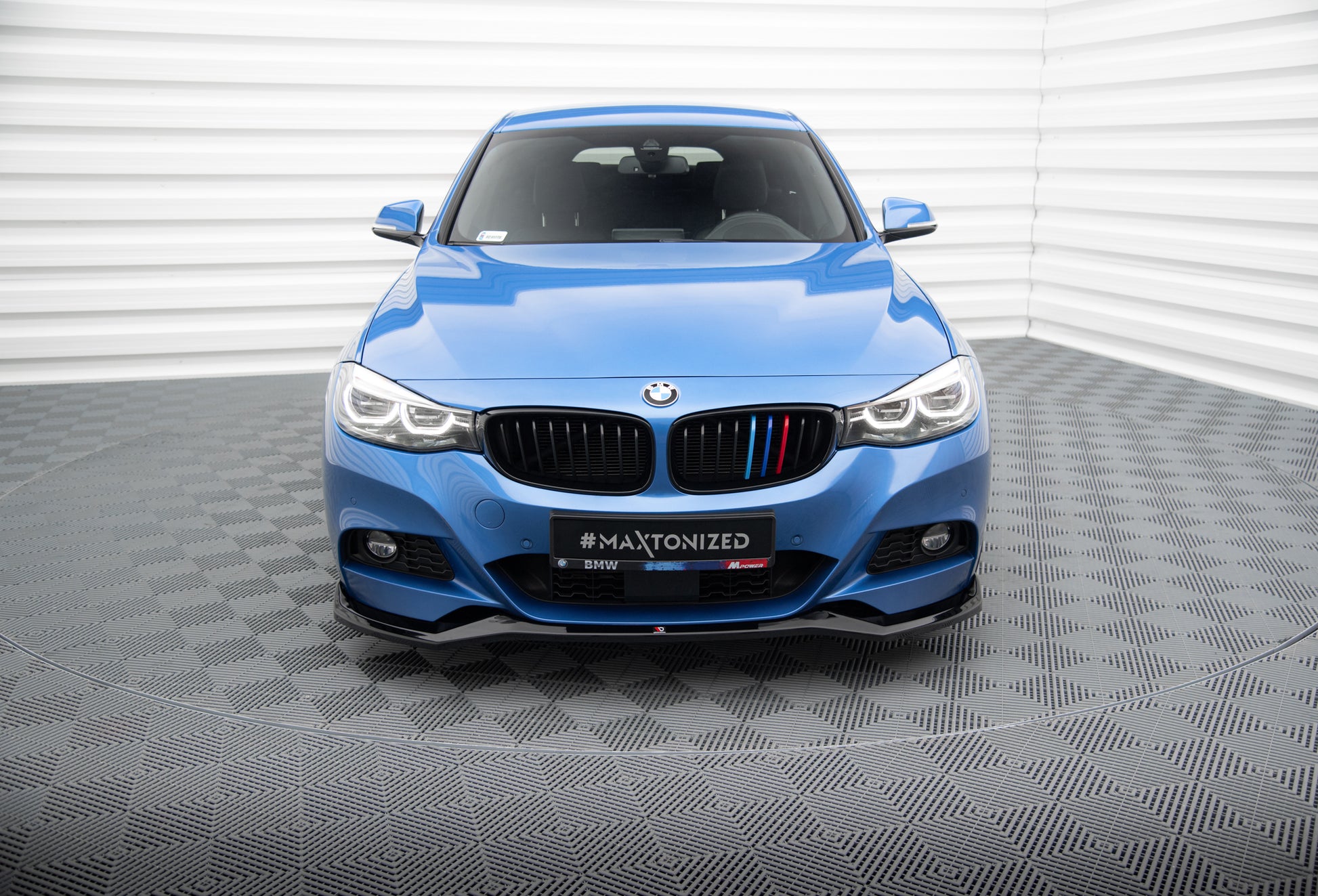 Front Ansatz V.2 für BMW 3er GT M-Paket F34 schwarz Hochglanz