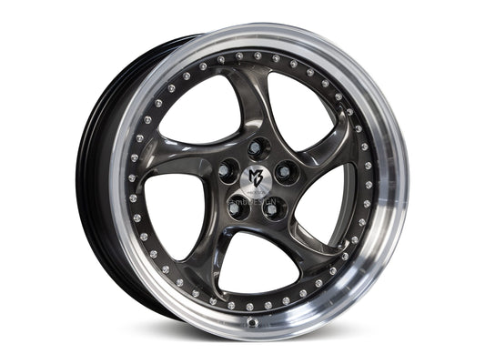 mbDesign Alufelgen MB TURBO Forged 2-tlg 20 Zoll - grau glänzend/glanzgedreht Acryl Pulverbeschichtet