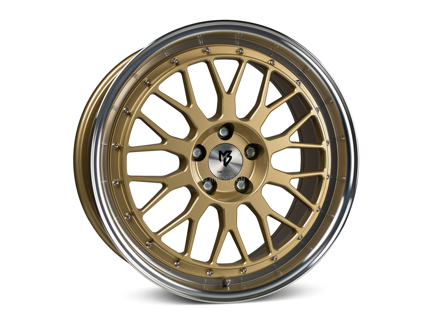 mbDesign Alufelgen MB LV1 18 Zoll - gold glänzend poliert - gepfeffert.com