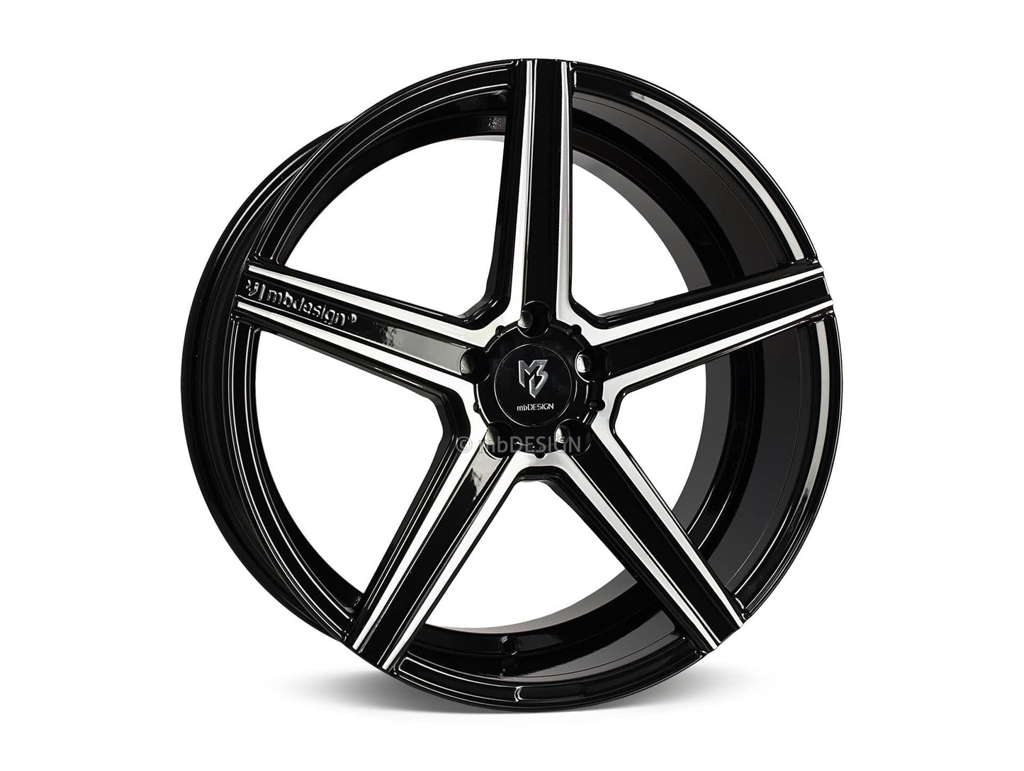 mbDesign Alufelgen MB KV1 22 Zoll - schwarz glänzend poliert