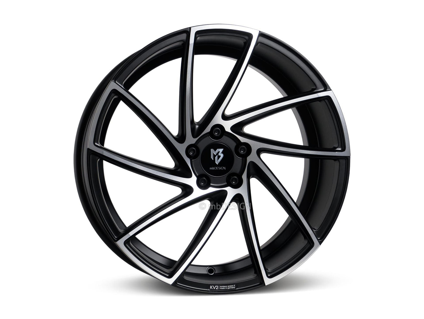 mbDesign Alufelgen MB KV2 19 Zoll - schwarz matt poliert - gepfeffert.com