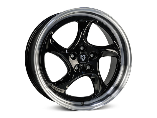 mbDesign Alufelgen MB TURBO 19 Zoll - schwarz glänzend poliert