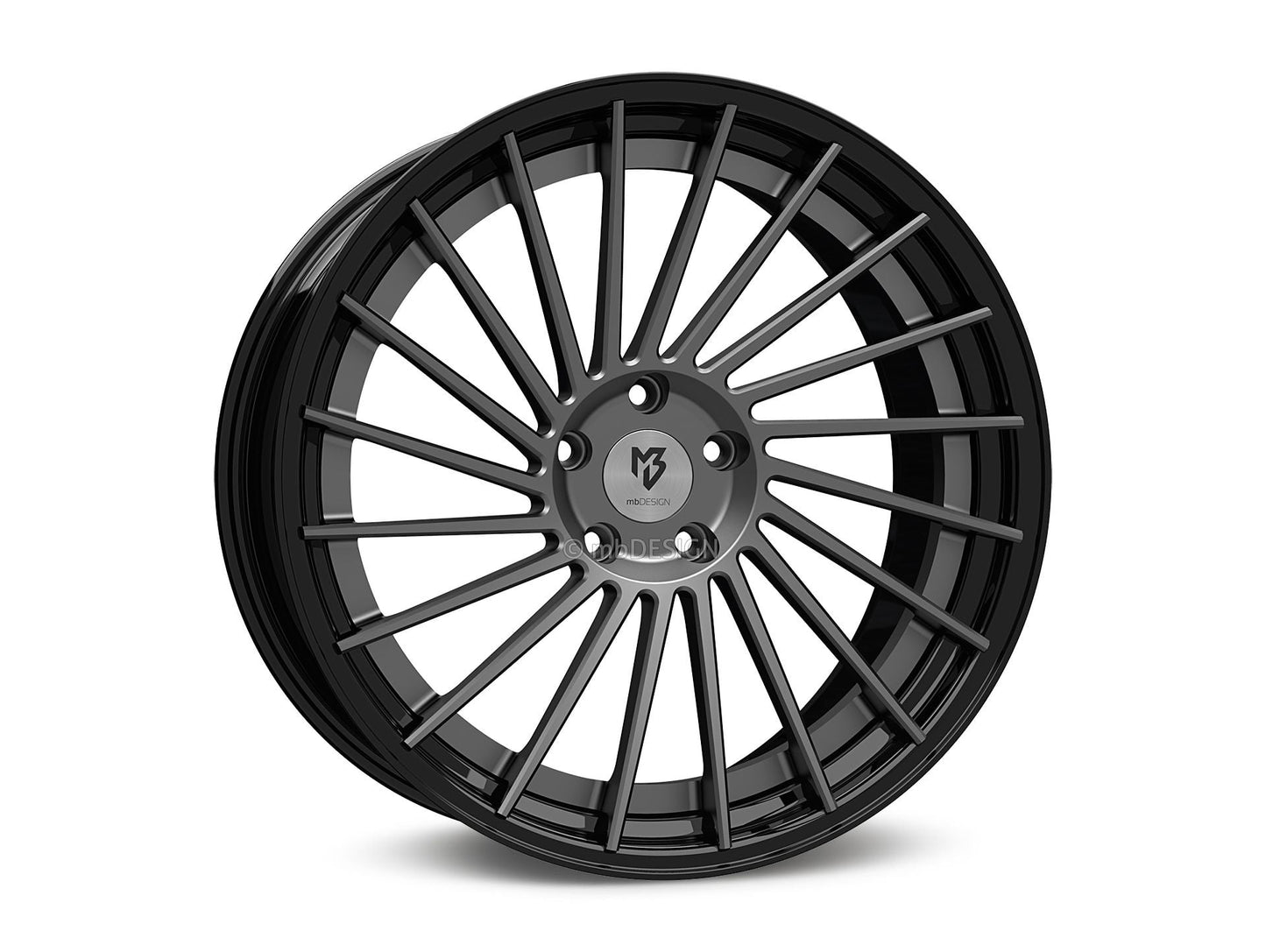 mbDesign Alufelgen MB VR3.2 DC 2-tlg 21 Zoll - grau matt/schwarz glänzend