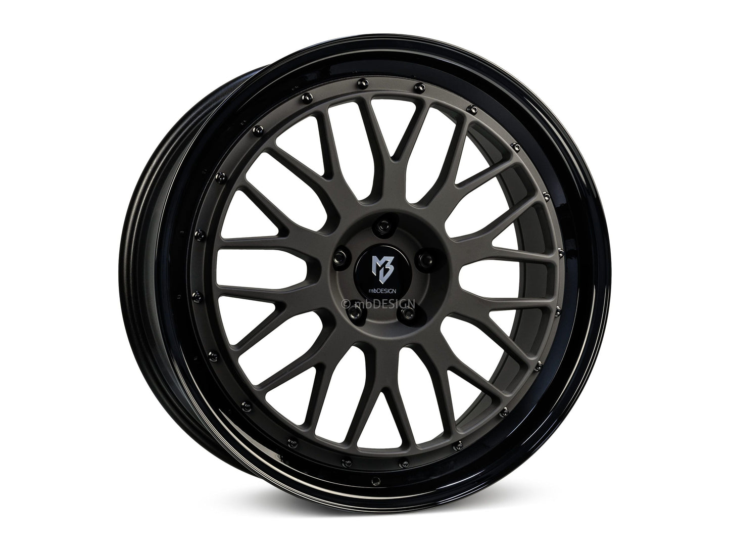 mbDesign Alufelgen MB LV1 17 Zoll - schwarz stumpfmatt/schwarz glänzend - gepfeffert.com