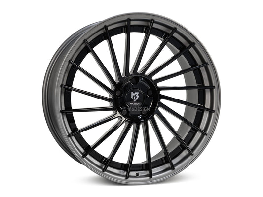 mbDesign Alufelgen MB VR3.2 DC 2-tlg 21 Zoll - schwarz glänzend/grau matt