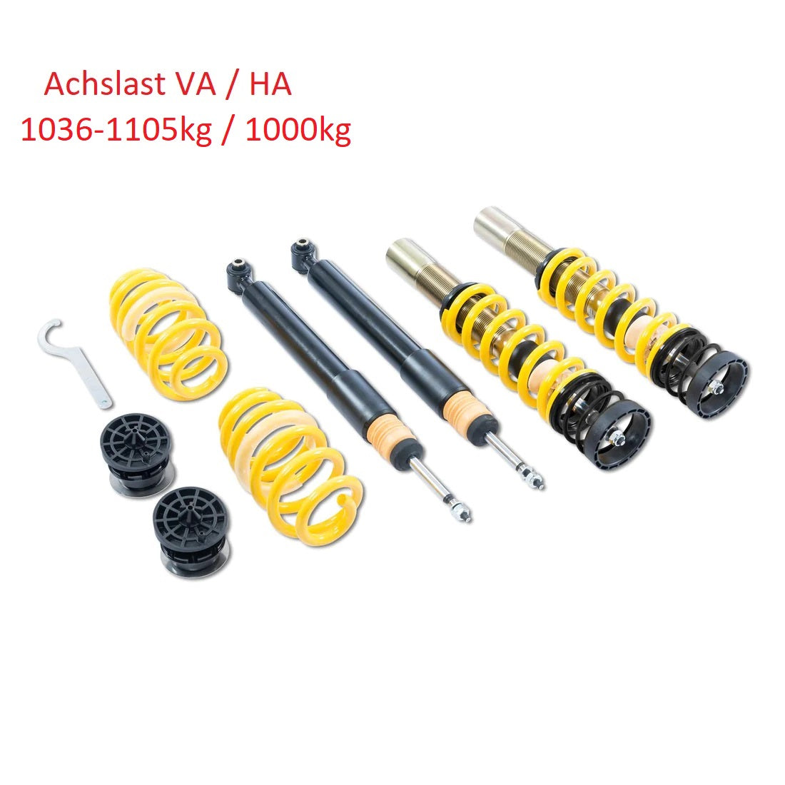 ST X Gewindefahrwerk Stahl verzinkt (mit fester Kennung) Golf V & VI Variant / A3 8P Ø50mm - gepfeffert.com